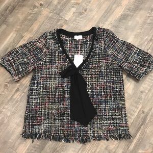 Entro short sleeve shirt with bow